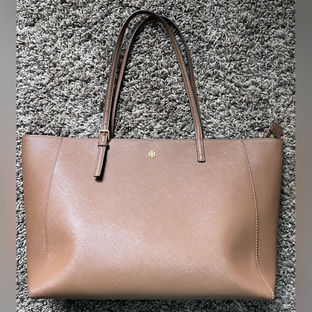 Tory Burch Brown Leather Tote Bag